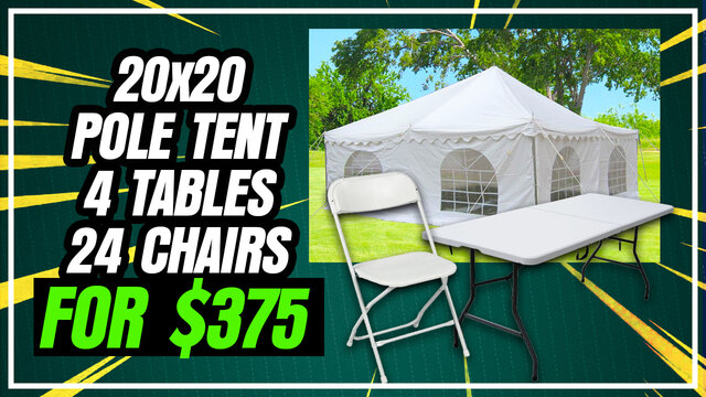 20x20 Tent Package (Tables & Chairs)